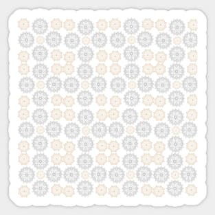 Silver Gold Mandala Pattern Design Sticker